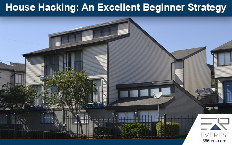 House Hacking: An Excellent Beginner Strategy Did you know that house hacking is an excellent strategy for newbie investors looking to own rental properties? House hacking involves investing in a small multi-family properties with 3-4 units. The landlord can live in one unit, and rent out the other units to afford the mortgage.